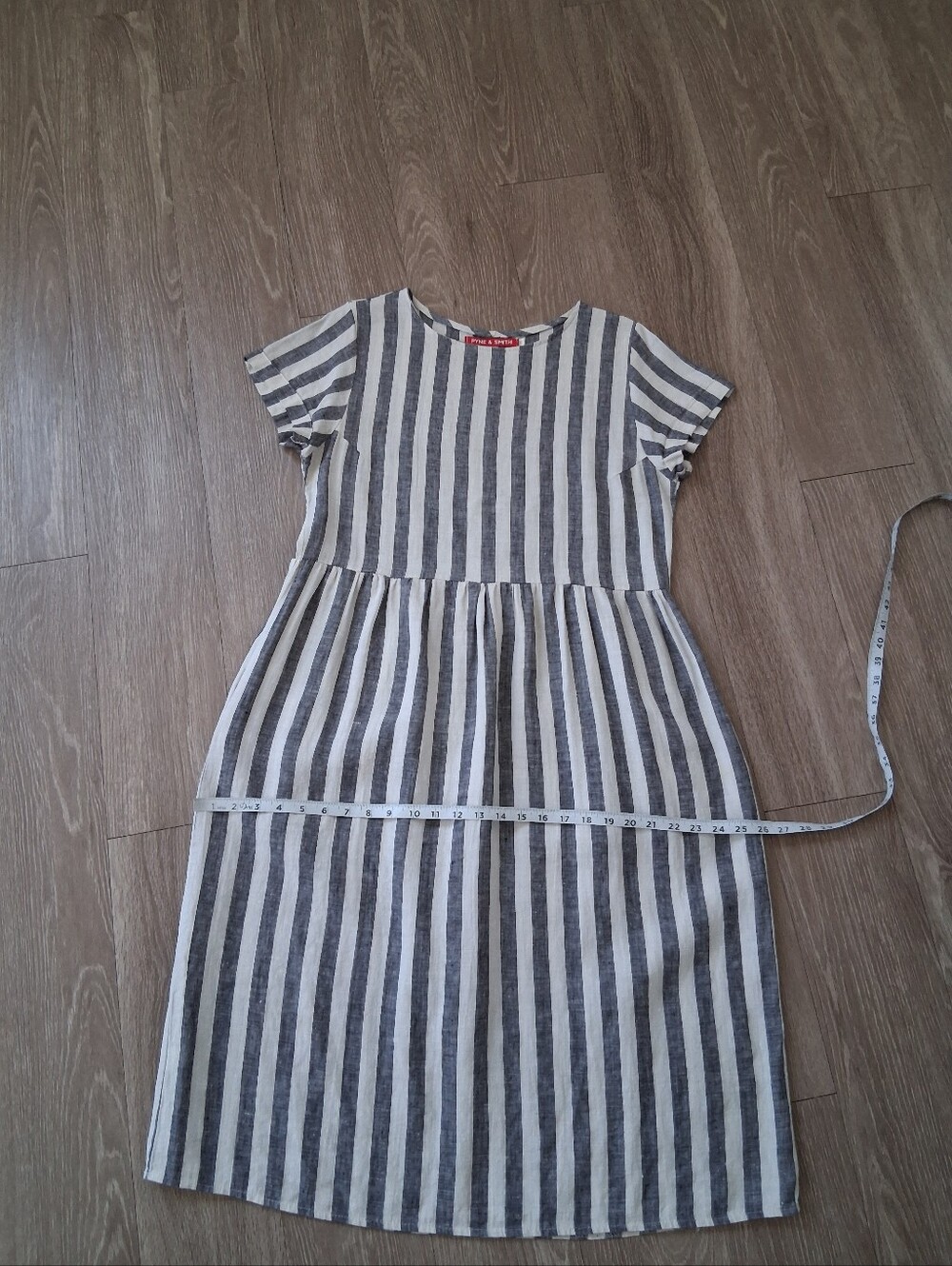 Pyne & Smith Linen Day Dress In Stripe - Picture 15 of 16